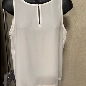 Ann Taylor Ivory Keyhole Blouse